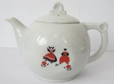 Vintage Ceramic Drip-o-latorTea/CoffeePot Enterprise Aluminum Co MCM Dutch Theme