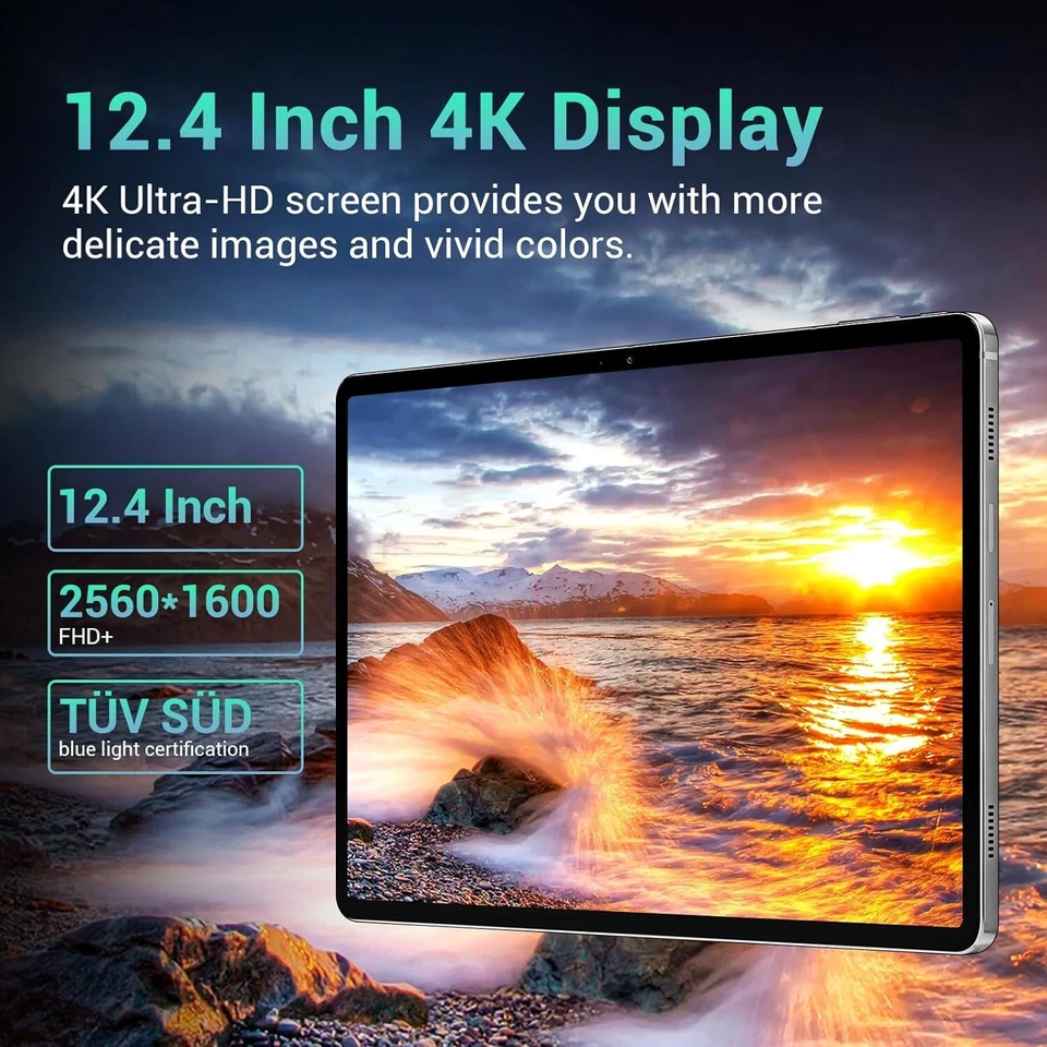 DOOGEE T30 MAX 12.4 Inch Tablet 4K Display Android 14 Tablet 20GB+512GB 10800mAh - Image 3 of 4