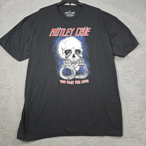 MOTLEY CRUE SHIRT MENS 3XL XXXL BLACK ROCK TOUR MUSIC RETRO METAL CASUAL NWOT