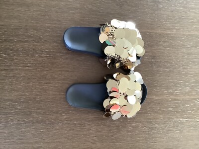 Paco Rabanne RARE Color Gold Sequin Slip On Size 6/36 Brand New