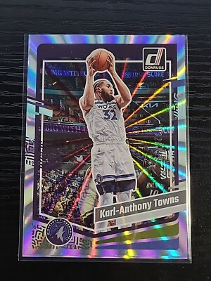 Karl-Anthony Towns 2023-24 Donruss Basketball #155 Silver Laser /149 T Wolves SP
