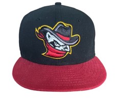 Quad Cities River Bandits New Era 7 1/4 Fitted Hat Cap Black Red MLB Baseball
