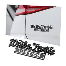 Classic We The People Edition Emblems, 3D Full Metal Car Decals Black/White