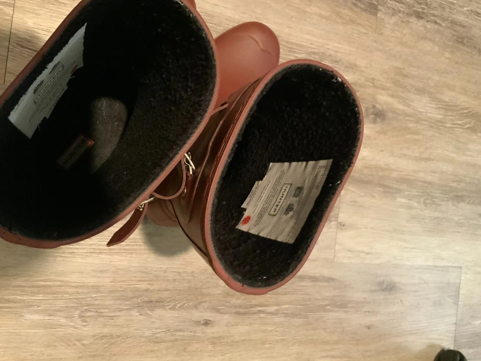 Botas de lluvia cortas originales Hunter para mujer - Borgoña Foto 3 de 4