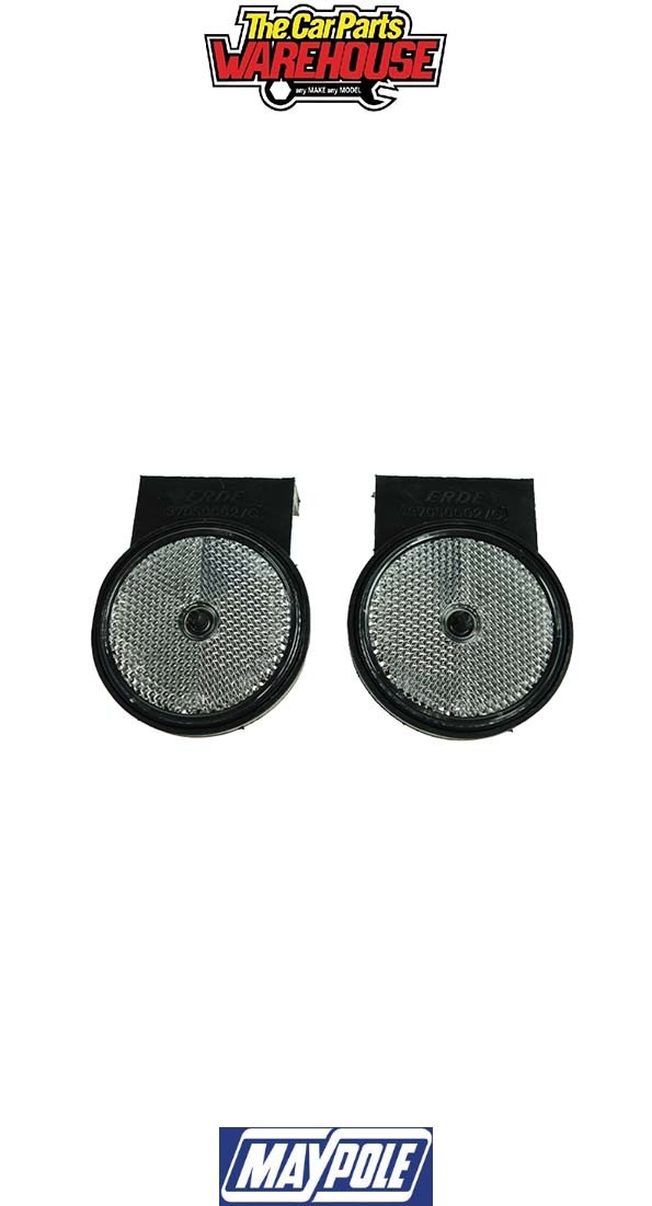 Maypole 69026 Pack of 2 Clear Front Reflector + Straight Bracket ERDE E143/PM310