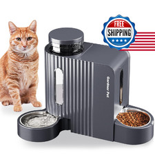Gardner Pet Automatic Gravity Cat Food Feeder And Water Dispenser Stainless