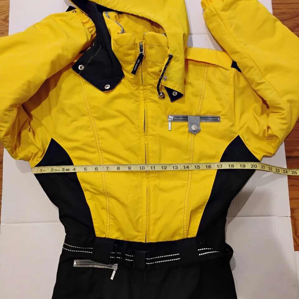 Traje de esquí aislado Nils para mujer 8 negro/amarillo Foto 3 de 4