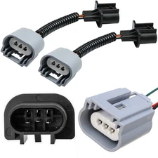 Xotic Tech 2pcs H13/ 9008 Extension Retrofit Pigtail Wiring Harness Adapters for