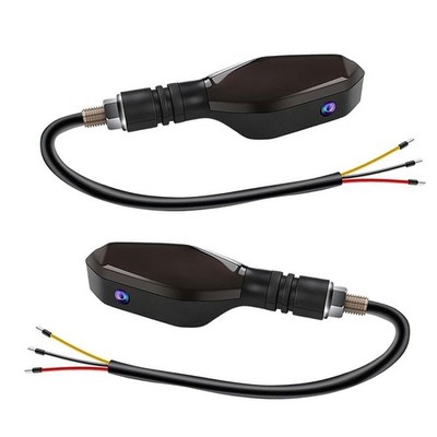 2 PCS Motorcycle Turn Signal Lights, LED Arrow Projector Indicator with 27 Li...