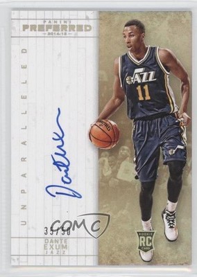 2014-15 Panini Preferred Unparalleled Rookies 35/50 Dante Exum #587 Auto h2o