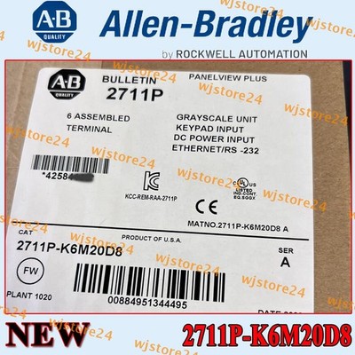 NEW NEW PLC 2711P-K6M20D8 AB Panelview Plus 600 2711P K6M20D8