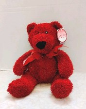 Dan Dee Collectors Choice Red Sparkly Nubby Teddy Bear Plush 12 Stuffed Animal