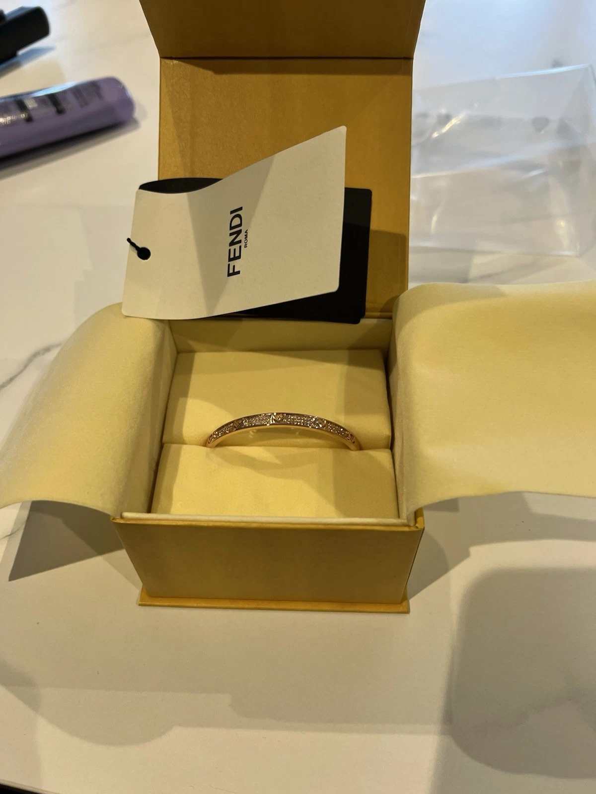 Bracciale FENDI F IS Bracciale Fendi SLV Donna 8AG928 Cristallo e Oro Rosa