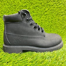 Timberland 6-Inch Premium Boys Size 1Y Black Classic Outdoor Waterproof Boots