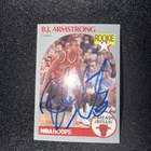 BJ ARMSTRONG CHICAGO BULLS AUTOGRAPHED 1990 NBA ROOKIE CARD #60