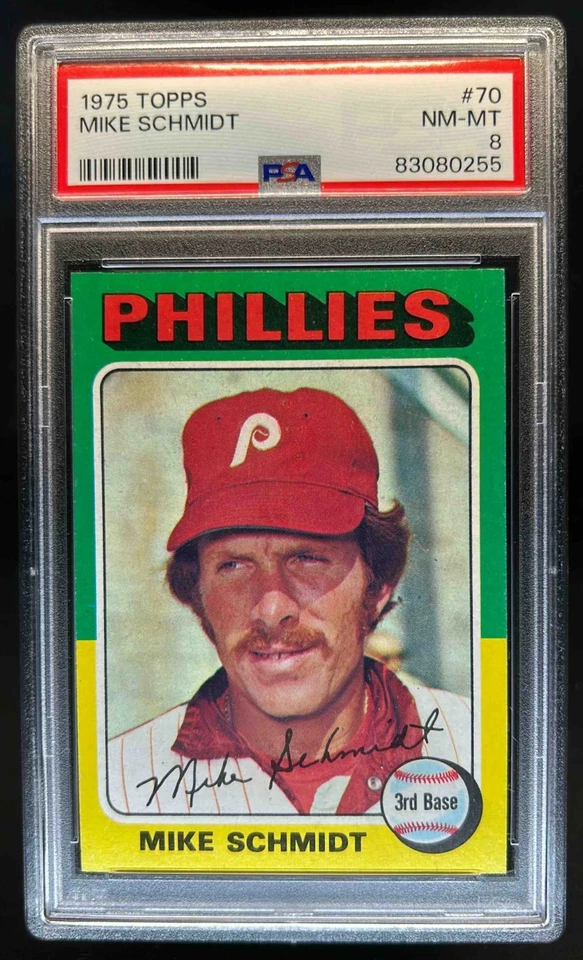 1975 Topps Mike Schmidt #70 Phillies PSA 8
