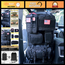 Universal Tactical Seat Back Organizer - Molle Panel Storage Bag with 5 Pouches