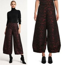 BRYN WALKER Medina PANTS Rosa Nera Brocade Lantern Tapered Wide Leg NEW 190