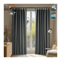 VerdunklungsvorhäNge 2Er Set Dunkelgrau Blickdicht H175 X B140 Cm Wohnzimmer
