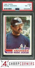 1982 TOPPS #300 REGGIE JACKSON YANKEES HOF PSA 8