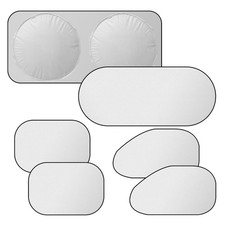 6PCS Reflective Car Windshield Sunshade, Foldable Side Window Sun Shade with ...