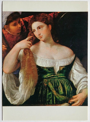 Tiziano Vecellio Toaleta mlade zeny Kunst Postkarte - ungelaufen