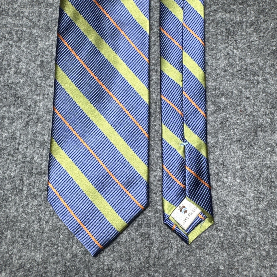 Галстук мужской Peter Millar 100% шелк разноцветный в полоску складной вручную - Изображение 3 из 4