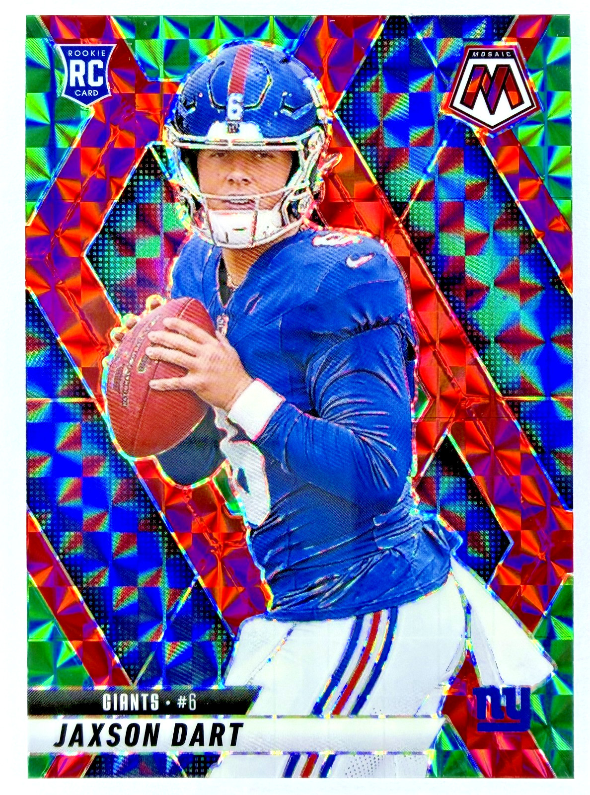 2025 Mosaic JAXSON DART #362 RC Rookie Choice Red & Green Mosaic Prizm - Giants