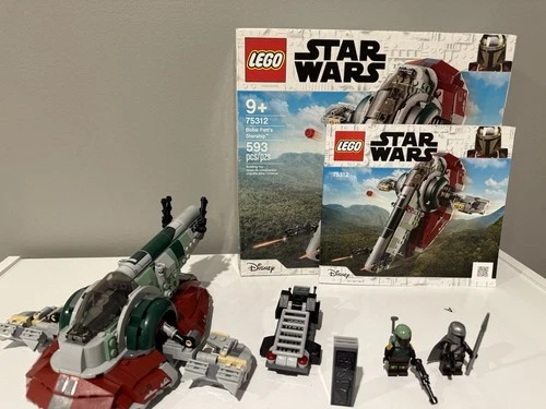 LEGO Star Wars Boba Fett's Starship 75312 Mandalorian Complete with Minifigs
