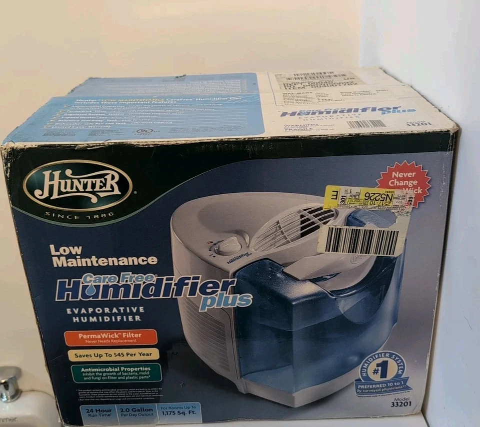 Humidificador Hunter Care Free Plus 33201 2 galones 1175 pies cuadrados 24 horas de funcionamiento. Foto 4 de 4