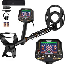 Waterproof Metal Detector 10" Coil 5 Modes LED Display High Accuracy Gold Finder