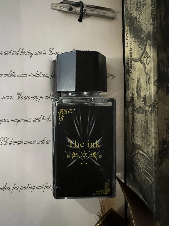 Juego de pluma y tinta de pluma - Juego de pluma y tinta de pluma negra de 11,4" con S Foto 3 de 4