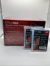 Ultra Pro Graded Card Submission Semi-Rigid Card Holders BOX of 200 + 200 Sleeve