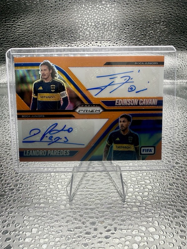 2025-26 Prizm FIFA #DS-BJR Edinson Cavani Leandro Paredes Dual Auto Orange /15
