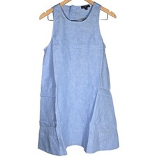 J. Crew Maxine button-back dress in linen French Blue BY820 S NWT Casual Summer