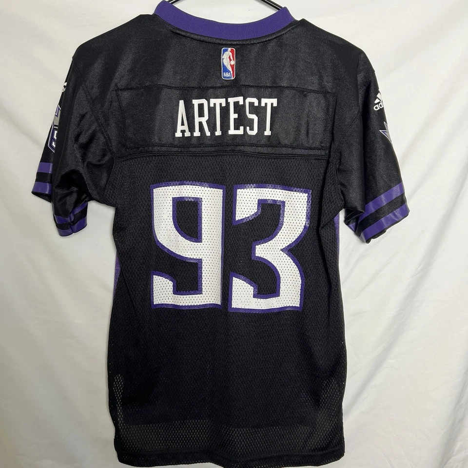 Vintage Adidas Sacramento Kings Jersey Ron Artest Y2K Sz M NBA - Image 3 of 4