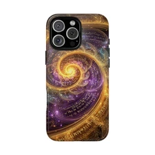Phone Ink - Custom Case - Runic Spiral Purple Yellow