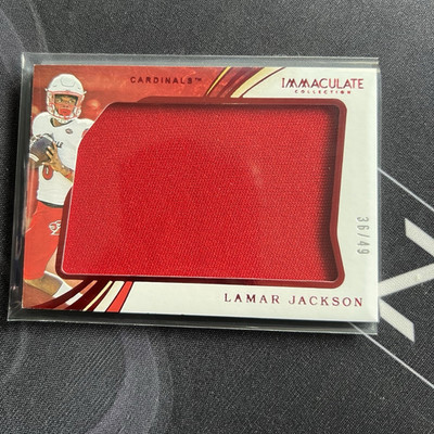 Panini Immaculate Collegiate Lamar Jackson #40 Cardinals Jersey /49