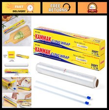 12" Plastic Wrap with Slide Cutter - BPA-Free Kitchen Cling Film, 300 Ft Roll 2