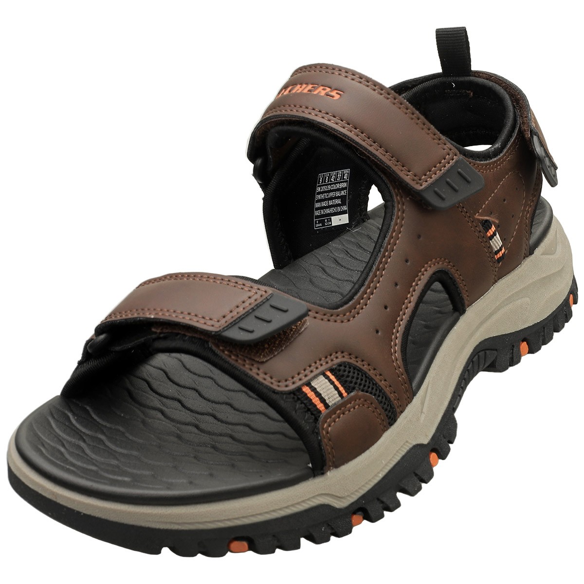 Skechers Prewitt Rigdon Vegan Mens Walking Sandals in Brown  display picture 2