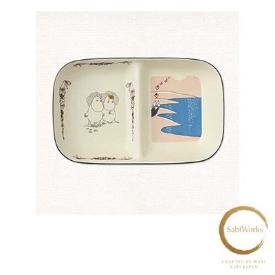 New [Belle Maison] Moomin Divided Plate Deep Microwave Safe Mino Ware Made in
