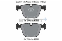 BremsbeläGe BMW 5 Touring (E61) 525D Baujahr 03/07-05/10 KW 145 PS 197 - Pagid R
