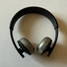 Dolls House Miniature Black with Grey Plastic Headphones  SK151