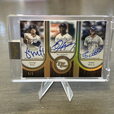 2025 Topps Five Star Triple Auto /5 Bobby Witt Jr George Brett Bo Jackson