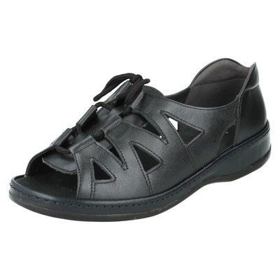 Ladies Cassie Navy Leather Shoes by Sandpiper retail