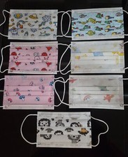 Kid Child Toddler 10 Pk Protective Disposable Face Mask 3 Ply Ear Loop