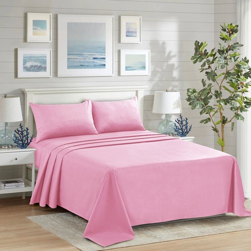 SAIMAZ Flat Bed Sheet – Soft Breathable Poly Cotton – Single Double King Sizes - Picture 2 of 191
