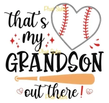 Sublimation Print Grandson Baseball Ready to Press Heat Transfer