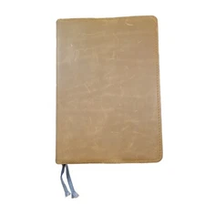 Slice Planner by Evopaper  Gray Planner with Brown Leather Cover