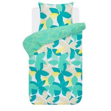 Esprit Bettwäsche Set Aleza Grün Gelb Blüten Blumen Blätter Geblümt Perkal